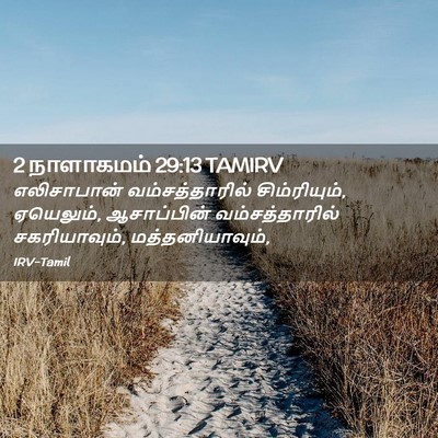 Picture 02 - 2 நாளாகமம் 29:13 TAMIRV - எலிசாபான் - Bible Verse Picture
