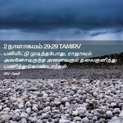 Picture 02 - 2 நாளாகமம் 29:29 TAMIRV - பலியிட்டு - Bible Verse Picture