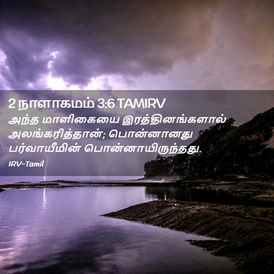 Picture 02 - 2 நாளாகமம் 3:6 TAMIRV - அந்த மாளிகையை - Bible Verse Picture