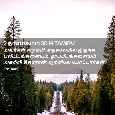 Picture 02 - 2 நாளாகமம் 30:14 TAMIRV - அவர்கள் எழும்பி, - Bible Verse Picture