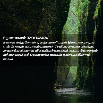 Picture 02 - 2 நாளாகமம் 32:28 TAMIRV - தனக்கு - Bible Verse Picture