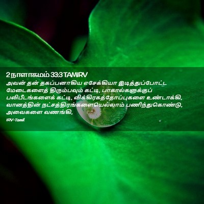 Picture 02 - 2 நாளாகமம் 33:3 TAMIRV - அவன் தன் - Bible Verse Picture