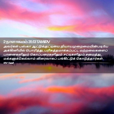 Picture 02 - 2 நாளாகமம் 35:13 TAMIRV - அவர்கள் பஸ்கா - Bible Verse Picture
