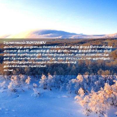 Picture 02 - 2 நாளாகமம் 35:24 TAMIRV - அப்பொழுது அவனுடைய - Bible Verse Picture