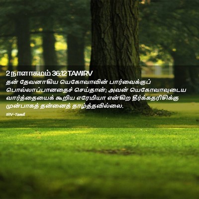 Picture 02 - 2 நாளாகமம் 36:12 TAMIRV - தன் தேவனாகிய - Bible Verse Picture