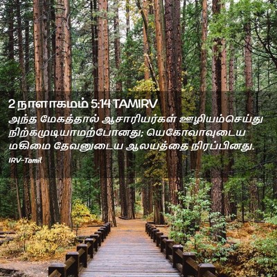 Picture 02 - 2 நாளாகமம் 5:14 TAMIRV - அந்த மேகத்தால் - Bible Verse Picture