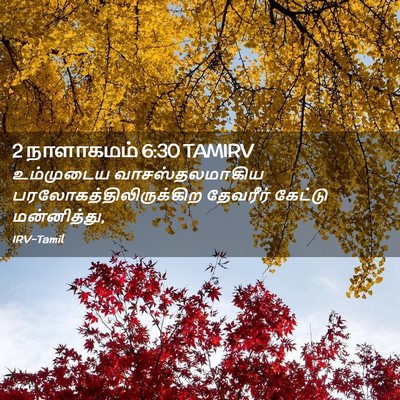 Picture 02 - 2 நாளாகமம் 6:30 TAMIRV - உம்முடைய - Bible Verse Picture