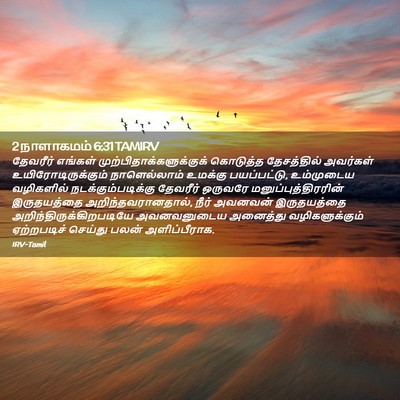 Picture 02 - 2 நாளாகமம் 6:31 TAMIRV - தேவரீர் எங்கள் - Bible Verse Picture