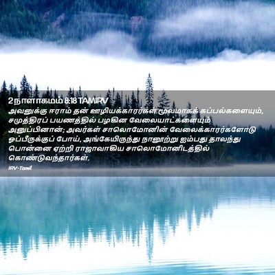 Picture 02 - 2 நாளாகமம் 8:18 TAMIRV - அவனுக்கு ஈராம் - Bible Verse Picture