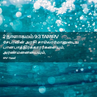 Picture 02 - 2 நாளாகமம் 9:3 TAMIRV - சேபாவின் அரசி - Bible Verse Picture