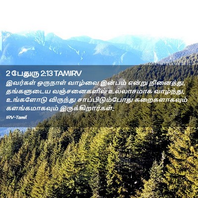 Picture 02 - 2 பேதுரு 2:13 TAMIRV - இவர்கள் ஒருநாள் - Bible Verse Picture
