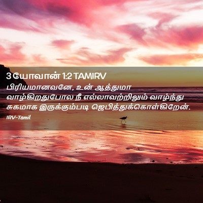 Picture 02 - 3 யோவான் 1:2 TAMIRV - பிரியமானவனே, உன் - Bible Verse Picture
