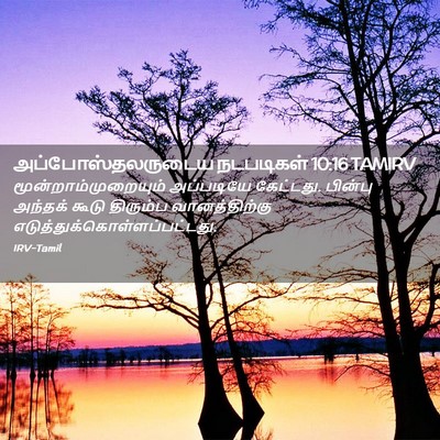 Picture 02 - அப்போஸ்தலருடைய நடபடிகள் 10:16 TAMIRV - மூன்றாம்முறையும் - Bible Verse Picture