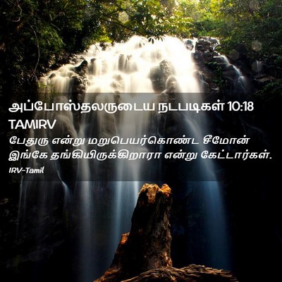 Picture 02 - அப்போஸ்தலருடைய நடபடிகள் 10:18 TAMIRV - பேதுரு என்று - Bible Verse Picture