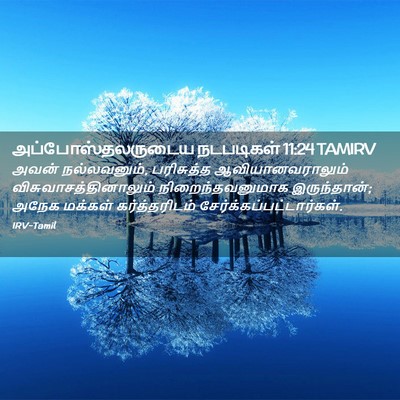 Picture 02 - அப்போஸ்தலருடைய நடபடிகள் 11:24 TAMIRV - அவன் நல்லவனும், - Bible Verse Picture