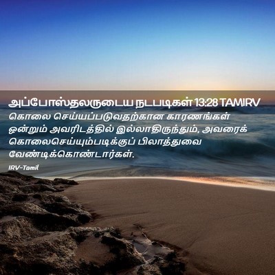 Picture 02 - அப்போஸ்தலருடைய நடபடிகள் 13:28 TAMIRV - கொலை - Bible Verse Picture