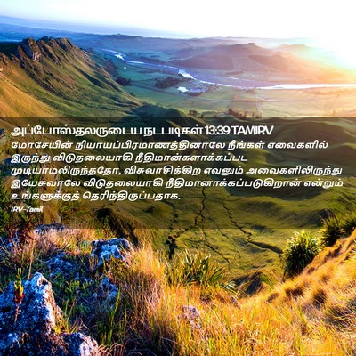Picture 02 - அப்போஸ்தலருடைய நடபடிகள் 13:39 TAMIRV - மோசேயின் - Bible Verse Picture