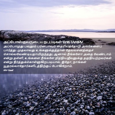 Picture 02 - அப்போஸ்தலருடைய நடபடிகள் 13:46 TAMIRV - அப்பொழுது பவுலும் - Bible Verse Picture