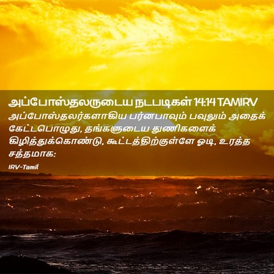 Picture 02 - அப்போஸ்தலருடைய நடபடிகள் 14:14 TAMIRV -  - Bible Verse Picture