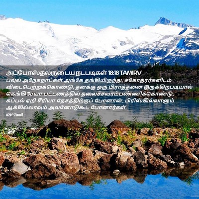 Picture 02 - அப்போஸ்தலருடைய நடபடிகள் 18:18 TAMIRV - பவுல் அநேகநாட்கள் - Bible Verse Picture