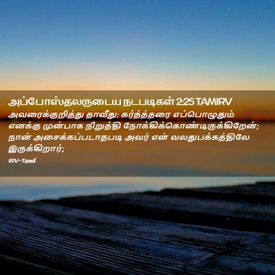 Picture 02 - அப்போஸ்தலருடைய நடபடிகள் 2:25 TAMIRV - அவரைக்குறித்து - Bible Verse Picture