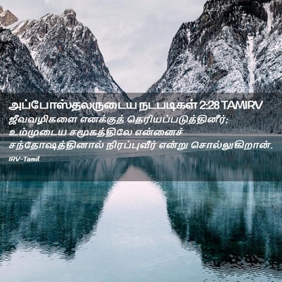 Picture 02 - அப்போஸ்தலருடைய நடபடிகள் 2:28 TAMIRV - ஜீவவழிகளை - Bible Verse Picture
