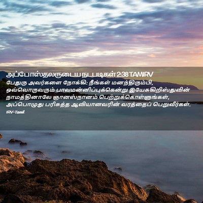 Picture 02 - அப்போஸ்தலருடைய நடபடிகள் 2:38 TAMIRV - பேதுரு அவர்களை - Bible Verse Picture