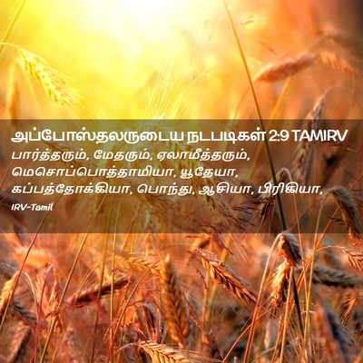 Picture 02 - அப்போஸ்தலருடைய நடபடிகள் 2:9 TAMIRV - பார்த்தரும், - Bible Verse Picture