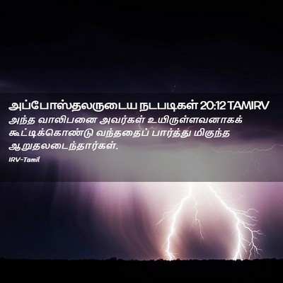 Picture 02 - அப்போஸ்தலருடைய நடபடிகள் 20:12 TAMIRV - அந்த வாலிபனை - Bible Verse Picture