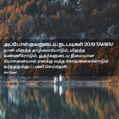 Picture 02 - அப்போஸ்தலருடைய நடபடிகள் 20:19 TAMIRV - நான் மிகுந்த - Bible Verse Picture