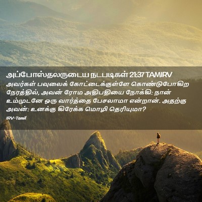 Picture 02 - அப்போஸ்தலருடைய நடபடிகள் 21:37 TAMIRV - அவர்கள் பவுலைக் - Bible Verse Picture