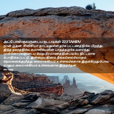 Picture 02 - அப்போஸ்தலருடைய நடபடிகள் 22:3 TAMIRV - நான் யூதன், - Bible Verse Picture
