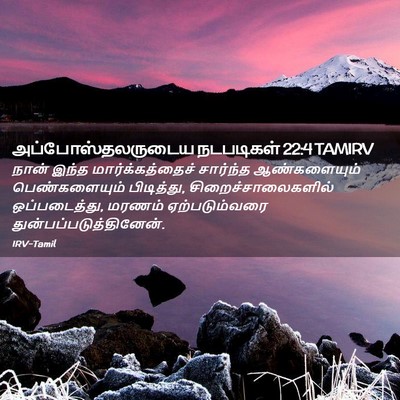 Picture 02 - அப்போஸ்தலருடைய நடபடிகள் 22:4 TAMIRV - நான் இந்த - Bible Verse Picture