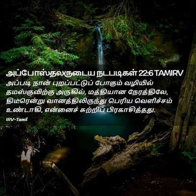 Picture 02 - அப்போஸ்தலருடைய நடபடிகள் 22:6 TAMIRV - அப்படி நான் - Bible Verse Picture