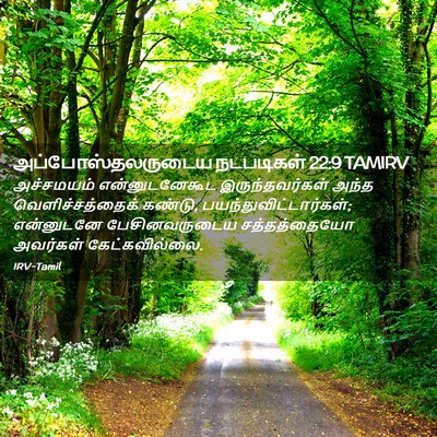 Picture 02 - அப்போஸ்தலருடைய நடபடிகள் 22:9 TAMIRV - அச்சமயம் - Bible Verse Picture