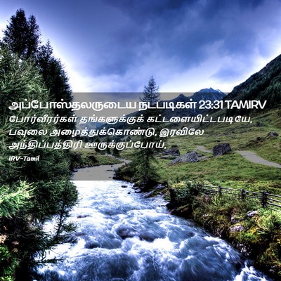 Picture 02 - அப்போஸ்தலருடைய நடபடிகள் 23:31 TAMIRV - போர்வீரர்கள் - Bible Verse Picture