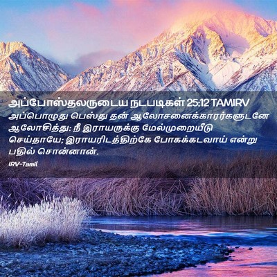 Picture 02 - அப்போஸ்தலருடைய நடபடிகள் 25:12 TAMIRV - அப்பொழுது பெஸ்து - Bible Verse Picture
