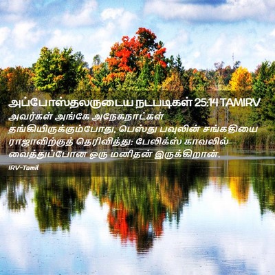 Picture 02 - அப்போஸ்தலருடைய நடபடிகள் 25:14 TAMIRV - அவர்கள் அங்கே - Bible Verse Picture