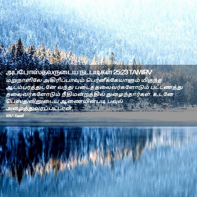 Picture 02 - அப்போஸ்தலருடைய நடபடிகள் 25:23 TAMIRV - மறுநாளிலே - Bible Verse Picture