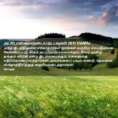 Picture 02 - அப்போஸ்தலருடைய நடபடிகள் 28:15 TAMIRV - அந்த இடத்திலுள்ள - Bible Verse Picture