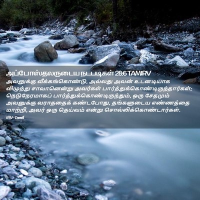 Picture 02 - அப்போஸ்தலருடைய நடபடிகள் 28:6 TAMIRV - அவனுக்கு - Bible Verse Picture