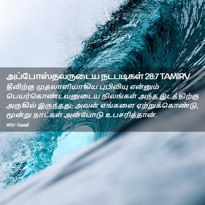 Picture 02 - அப்போஸ்தலருடைய நடபடிகள் 28:7 TAMIRV - தீவிற்கு - Bible Verse Picture