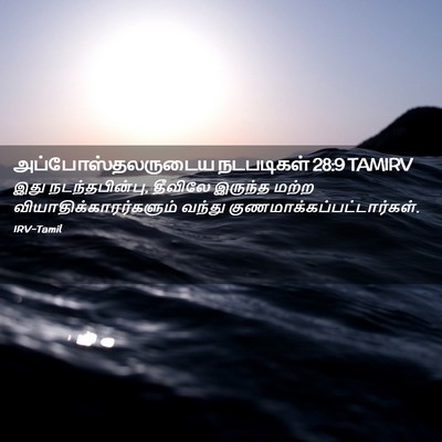 Picture 02 - அப்போஸ்தலருடைய நடபடிகள் 28:9 TAMIRV - இது நடந்தபின்பு, - Bible Verse Picture