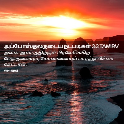 Picture 02 - அப்போஸ்தலருடைய நடபடிகள் 3:3 TAMIRV - அவன் - Bible Verse Picture