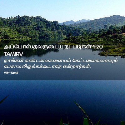 Picture 02 - அப்போஸ்தலருடைய நடபடிகள் 4:20 TAMIRV - நாங்கள் - Bible Verse Picture