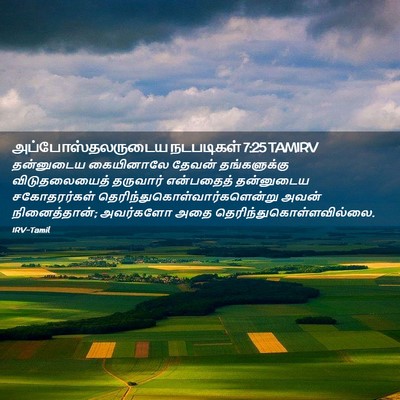 Picture 02 - அப்போஸ்தலருடைய நடபடிகள் 7:25 TAMIRV - தன்னுடைய கையினாலே - Bible Verse Picture