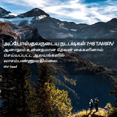 Picture 02 - அப்போஸ்தலருடைய நடபடிகள் 7:48 TAMIRV - ஆனாலும் உன்னதமான - Bible Verse Picture