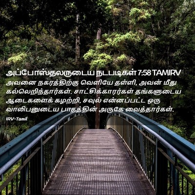 Picture 02 - அப்போஸ்தலருடைய நடபடிகள் 7:58 TAMIRV - அவனை நகரத்திற்கு - Bible Verse Picture