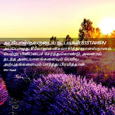 Picture 02 - அப்போஸ்தலருடைய நடபடிகள் 8:13 TAMIRV - அப்பொழுது - Bible Verse Picture