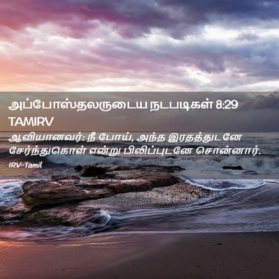 Picture 02 - அப்போஸ்தலருடைய நடபடிகள் 8:29 TAMIRV - ஆவியானவர்: நீ போய், - Bible Verse Picture